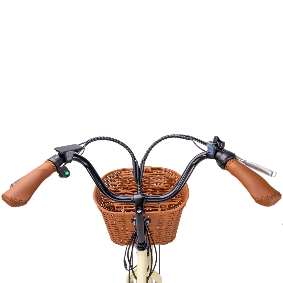 NAKTO Classic Step-Through Electric Bike with Basket & Rear Rack
