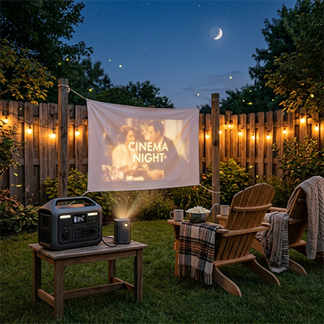 How to Set Up the Ultimate Off-Grid Backyard Movie Night