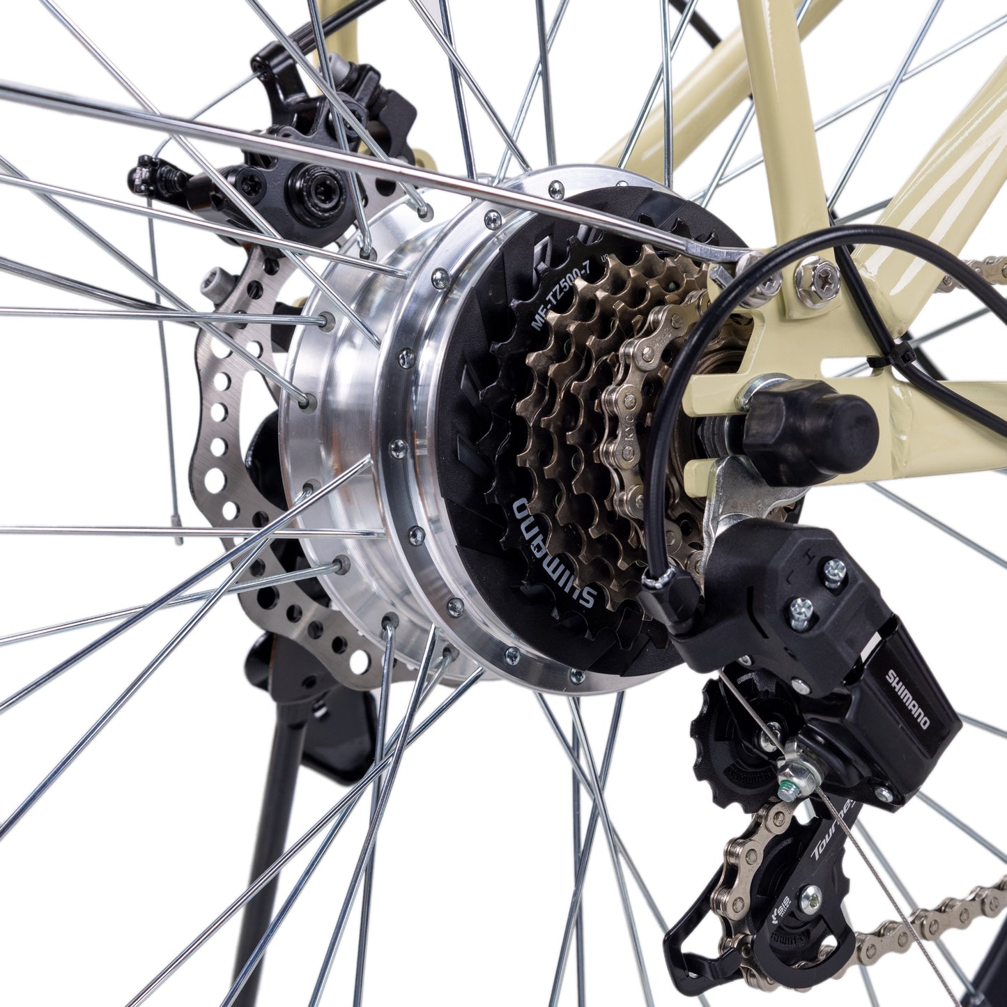 NAKTO Classic Step-Through Electric Bike with Basket & Rear Rack