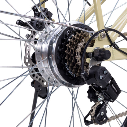 NAKTO Classic Step-Through Electric Bike with Basket & Rear Rack