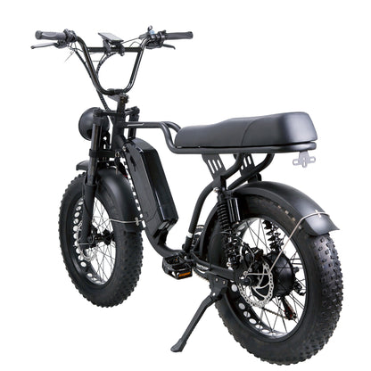 NAKTO F2 Fat Tire Electric Bike – Retro Moped Style Cruiser