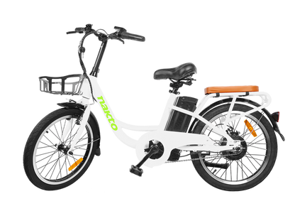 NAKTO Pony Utility Electric Bike with Basket & Rear Passenger Seat