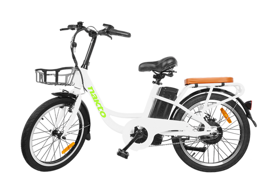 NAKTO Pony Utility Electric Bike with Basket & Rear Passenger Seat