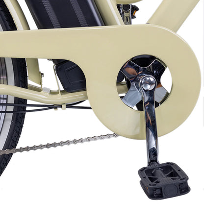 NAKTO Classic Step-Through Electric Bike with Basket & Rear Rack