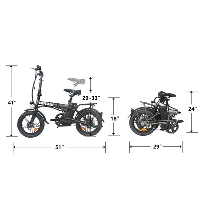 NAKTO Skylark Folding Fat Tire Electric Bike