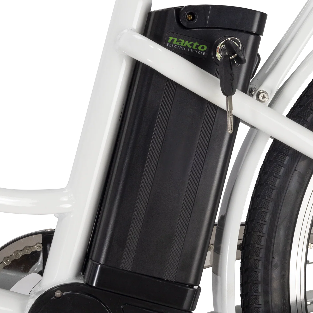 NAKTO Camel Step-Thru Electric Bike with Basket & Rear Rack
