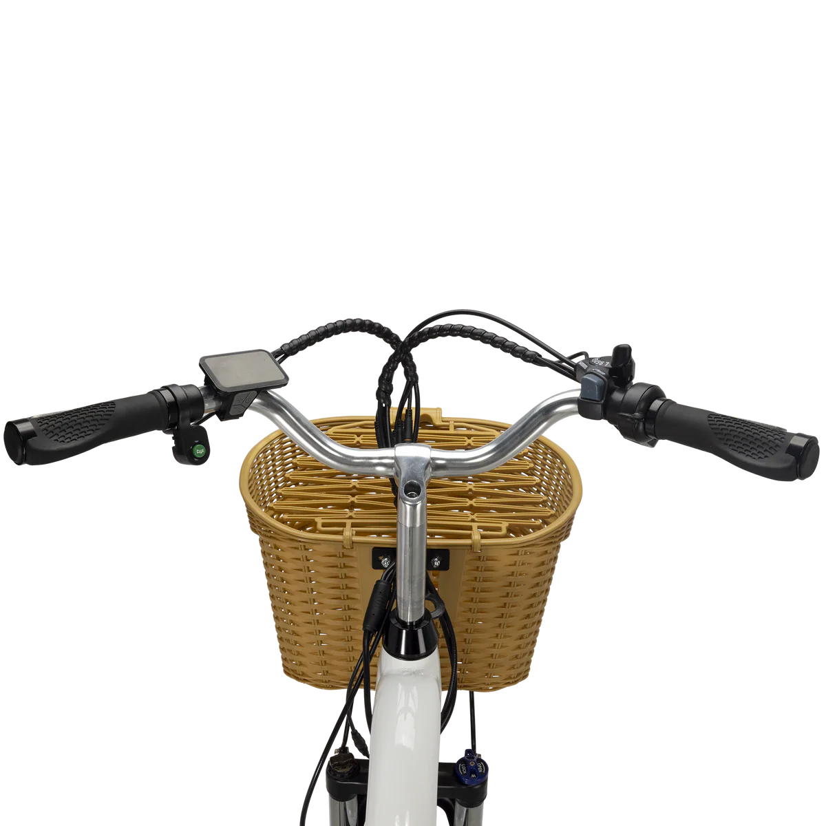 NAKTO Camel Step-Thru Electric Bike with Basket & Rear Rack